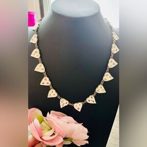 Alpaca Mexico Silver Necklace with Heart Chaped Pendants